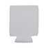 A drink bottle holder in a plain white design, featuring a stitched edge and a bottom opening.