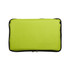 A green cooler bag with a zip closure.