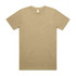 A beige Block Tubular Tee, featuring a classic crew neck design and short sleeves. It has a simple logo label.