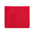 A bright red reusable grocery bag made from recycled PET material, with a simple design and no additional features.