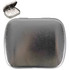 A silver tin containing sugar-free breath mints with a smooth, metallic finish and white mints inside.