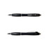 A black Viva Solid Pen with chrome accents, featuring a sleek design and a clip for easy attachment.
