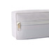 A white utility case featuring a zippered pocket and a textured fabric surface. It has a sleek, rectangular design.