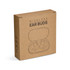 A packaging box for Loop Ear Buds featuring a simple design, with an illustration of the wireless ear buds inside.