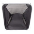 A collapsible black mesh storage basket with a square shape and a grey trim, featuring open sides for ventilation.
