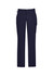 Navy cargo pants featuring multiple pockets and a comfortable waist design. The pants have a branded logo.