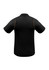 A black short sleeve polo shirt with a subtle design. Features a logo on the front.