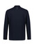 A navy unisex mid-layer top with long sleeves, featuring a logo on the back.