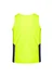 A high visibility sleeveless singlet in bright yellow with navy side panels. Features branding on the fabric.