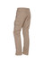 Rugged cargo pants in light beige, featuring utility pockets and a fitted design. Includes a branding logo.