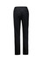 Black chef pants with a straight fit, featuring an elastic waist and pockets on the back.