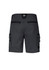 Men's streetwork shorts in dark grey featuring two back pockets and cargo-style pockets on the sides.