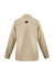 A tan women's outdoor long sleeve button-up shirt with a back yoke and a brand logo.