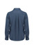 A women's long sleeve shirt in a navy blue colour, featuring a back pleat and buttoned cuffs. It has a logo present.