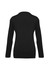 A black women's Milano cardigan with long sleeves, featuring a simple design and a logo on the back.