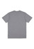 A grey men's short sleeve t-shirt with a plain back. It features a logo on the side.