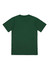 A green short sleeve tee with a plain back and a logo on the upper back.