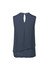 A sleeveless layered blouse in a dark teal colour with a keyhole button detail at the back. Features a logo.