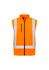 An orange softshell vest with reflective stripes and a zip-up front, featuring a pocket on the chest.