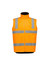 A bright orange waterproof jacket featuring reflective stripes, designed for visibility and safety in workwear.