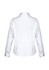 A white long sleeve button-up shirt featuring a classic collar and button details on the cuffs.