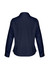 A women's long sleeve shirt in navy blue, featuring a tailored back and button details, with a logo displayed.