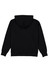 A black women's everyday zip hoodie with a hood and long sleeves, featuring a simple design without visible branding.