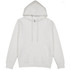 A white women's everyday hoodie with a front pocket and drawstring hood. The hoodie features a logo.