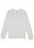 A long sleeve women's T-shirt in white, featuring a fitted design and a logo tag.