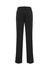 Black women's slacks with a straight-leg design, featuring a back pocket and a waistband. Includes a logo.