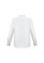 A white long sleeve button-up shirt featuring a classic collar and multiple buttons at the cuffs.