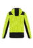 A bright yellow and black unisex hoodie featuring a reinforced knit design and a hood. It includes branding.