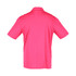 A pink short sleeve polo shirt for men, featuring a classic design and a logo.