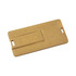 A slimline eco flash drive in a golden-brown colour, featuring a sleek design and a branding logo.