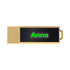 A gold eco-friendly LED flash drive with a black display area featuring the name "Anna" and a logo.