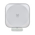 A magnetically-designed, square-shaped wireless car charger in a light grey finish, featuring a simple logo.
