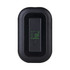 A black wireless charger featuring an integrated design and a logo on the surface.