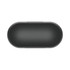A sleek black charging case for TWS earbuds, featuring a smooth, rounded design and a subtle branding element.