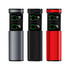 A set of Royston TWS earbuds in grey, black, and red with a branded casing.