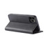 A black Bronte Folio iPhone case displayed upright, featuring a folding design and a simple branding logo.