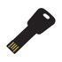 A black USB key flash drive with a key-like shape and a connector at one end. It features a logo on its surface.
