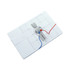 A white puzzle-themed credit card flash drive with a 3D figure connected by red and blue wires. It features a logo.