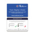 A blue RFID Card Shield with a logo, featuring instructions and space for card design.