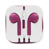 Razor Cabled Earphones in a compact case, featuring purple earbud design with a white casing and a control button.