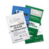 A set of promotional materials featuring a webcam cover, including brochures in various colours and designs.