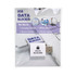 A USB data blocker in white packaging, featuring a logo, designed for tech use in various locations.