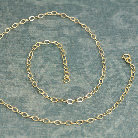 Gold Flat Cable Chain