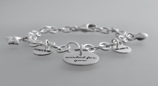 Hand stamped Mom Bracelet