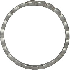 Sterling silver circles stacking ring on person