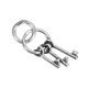 silver Tiny Keys on a Ring charm to add to any necklace or bracelet, shown on white